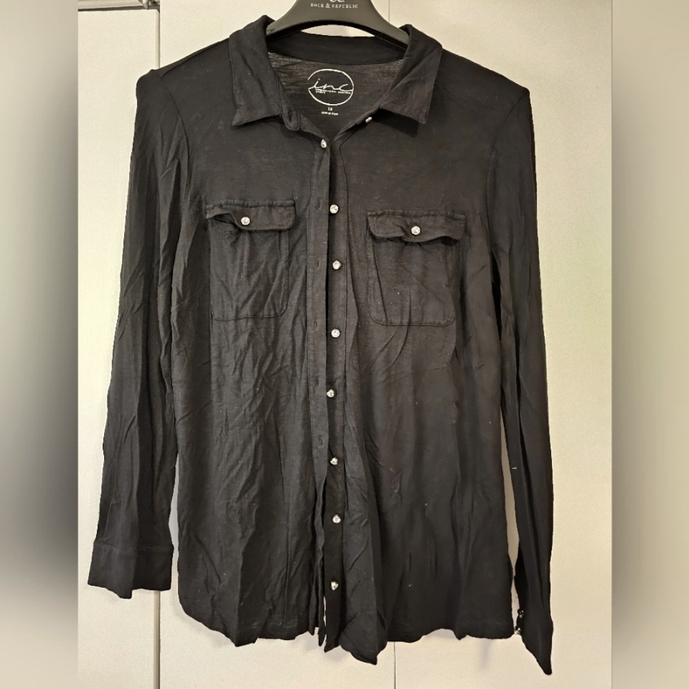 Rhinestone Button Down